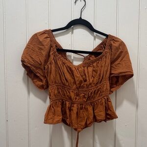 Free People Cropped Blouse
